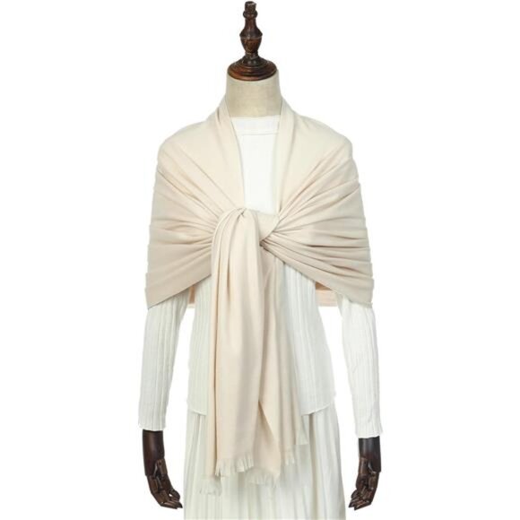 Womens Pashmina Shawl Scarf Winter Wrap Large Soft Evening Dress Wedding Wrap - Picture 4 of 7